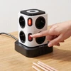 Huslog 15W Charging Station: 8 Outlets, 1 USB-C Port, 3 USB Ports, 1 Baltas LED Light