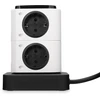 Huslog 15W Charging Station: 8 Outlets, 1 USB-C Port, 3 USB Ports, 1 Baltas LED Light