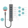 I-TEC USB-C įkrovimo metalinis HUB 7 prievadas be maitinimo adapterio