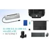 I-TEC USB-C Metal 4K 3xDisplay DS 1xHDMI1xVGA1xDP 1xSD+1xmicroSD CR 1xGLAN 1x3.5mm Garsas 2xUSB 3.0 2xUSB 2.0 1xUSB-C PD+ įkroviklis 100W
