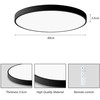 Lubinis šviestuvas IMMAX NEO LITE SEMPLICI SMART ceiling light 60cm 60W 4500 lm, with BEACON support, Wi-Fi, TUYA, juodas