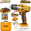 Ingco CDLI200528E AKU screwdriver incl. 2pcs battery and charger