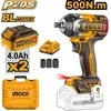 Ingco CIWLI2050 AKU impact wrench incl. 2pcs battery and charger
