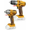 Ingco COSLI230702 AKU machine set - drilling screwdriver and impact wrench incl. 2pcs battery and charger