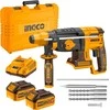 Ingco CRHLI202287 AKU Drilling Hammer 26mm, incl. battery 2pcs and charger