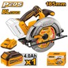 Ingco CSLI18511 cordless circular saw including battery and charger