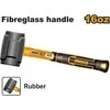 Ingco HRUH8816 Hammer 450g rubber juodas fibreglass