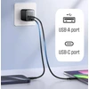 iPEAX GaN sieninis įkroviklis 25 W (USB-C + USB-A), Juodas