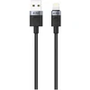 iPEAX USB-A į „Lightning“ audinio kabelis, 1,5 m, USB 2.0, juodas
