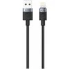 iPEAX USB-A į „Lightning“ audinio kabelis, 1,5 m, USB 2.0, juodas