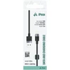 iPEAX TEXTILE CABLE USB-A / LIGHTNING 1.5M, USB 2.0 Juodas