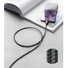iPEAX TEXTILE CABLE USB-A / LIGHTNING 1.5M, USB 2.0 Juodas