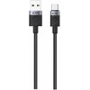iPEAX TEXTILE CABLE USB-A / USB-C 1.5M, USB 2.0 Juodas