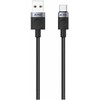 iPEAX TEXTILE CABLE USB-A / USB-C 1M, USB 2.0 Juodas