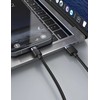 iPEAX TEXTILE CABLE USB-A / USB-C 1M, USB 2.0 Juodas