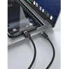 iPEAX USB-C į USB-C audinio kabelis, 1 m, USB 2.0, juodas