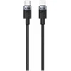 iPEAX USB-C į USB-C audinio kabelis, 1 m, USB 2.0, juodas