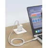 iPEAX TPU USB-C į USB-C kabelis, 1.5 m, 5 A, 100 W, Baltas