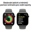 Išmanusis laikrodis „Apple Watch Series 10 GPS + Cellular“, 46 mm natūralaus titano korpusas su akmens pilkos spalvos sportiniu dirželiu – S/M