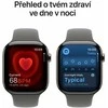 Išmanusis laikrodis „Apple Watch Series 10 GPS + Cellular“, 46 mm natūralaus titano korpusas su akmens pilkos spalvos sportiniu dirželiu – S/M