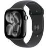 Išmanusis laikrodis „Apple Watch Series 11 GPS + Cellular“, 46 mm, juodos spalvos aliuminio korpusas | Juodas sportinis dirželis – S/M