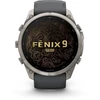 Išmanusis laikrodis Garmin fenix 9 Pro – 51mm, Titanium with Graphite/Juodas Silicone Band