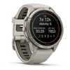 Išmanusis laikrodis Garmin fenix 9 Pro – inReach, 43mm, Titanium with Fog Pilkas/Dark Sandstone Silicone Band
