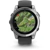 Išmanusis laikrodis Garmin Fenix E,47mm,  Nerūdijančio plieno korpusa su juodos spalvos silikoniniu dirželiu
