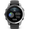 Išmanusis laikrodis Garmin Fenix E,47mm,  Nerūdijančio plieno korpusa su juodos spalvos silikoniniu dirželiu