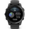 Išmanusis laikrodis Garmin Fenix E, 47 mm, AMOLED, Pilkai melsvos spalvos plienas, Juodo silikono dirželis