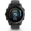 Išmanusis laikrodis Garmin Fenix E, 47 mm, AMOLED, Pilkai melsvos spalvos plienas, Juodo silikono dirželis