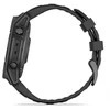 Išmanusis laikrodis Garmin Fenix E, 47 mm, AMOLED, Pilkai melsvos spalvos plienas, Juodo silikono dirželis