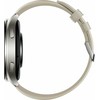 Išmanusis laikrodis Xiaomi Watch 2, Titano spalvos korpusas, su baltos spalvos odiniu dirželiu