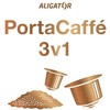 Kavos aparatas Portable kavos virimo aparatas ALIGATOR PortaCaffé 3in1 pilkas