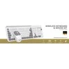 C-Tech Klaviatūra ir pelė C-TECH klaviatūra su pele WLKMC-05W, belaidis rinkinys 2,4 GHz, CZ, balta