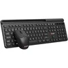 Klaviatūra ir pelė C-Tech C-TECH klaviatūra su myszą WLKMC-05B Bezprzewodowy komplektas 2.4GHz CZ Juodas