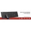 Klaviatūra ir pelė C-Tech C-TECH klaviatūra su myszą WLKMC-03, Bezdrátowy set 2.4GHz, CZ, juoda