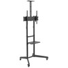 Laikiklis Fellowes „Brateck“ mobilus stovas T1040T televizoriui, 37–70 colių, 50 kg, 2 lentynos