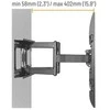 Fellowes „Brateck“ ištraukiamas laikiklis LPA69-466 televizoriui, 37–80 colių, 60 kg, reguliuojamas, tvirtas sieninis laikiklis