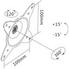 Assmann Electronic DIGITUS universalus sieninis laikiklis iki 69cm su pasukimo funkcija VESA 75x75mm 100x100mm juodas