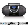 Grotuvas Lenco Lenco DAB+-Radio/Boombox SCD-6900, kaseta, CD grotuvas/MP3, FM, DAB+, juoda