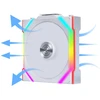 Lian Li UNI FAN SL Wireless ARGB PWM korpuso ventiliatorius – Reverse Blade, 120 mm, baltos spalvos