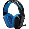 Logitech G535 belaidės ausinės su mėlynais elementais
