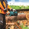 Grandininis pjūklas akumuliatorinė pjūklas grandininis 35cm, 18V Makita [DUC357RTX3] 5,0Ah, Li-Ion, LXT + Dovana rękawice