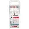 Žymekliai „Clickkart“, 12 spalvų, 0,6 mm, su išspaudimo mechanizmu, ZEBRA 2718