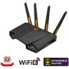 Asus belaidis „Wifi 6 AX4200“ dviejų dažnių gigabito maršrutizatorius | TUF-AX4200 | 802.11ax | 3603+574 Mbit/s | 10/100/1000 Mbit/s | Ethernet LAN (RJ-45) jungtys 4 | Palaikomas tinklelis | MU-MiMO Taip | 3G/4G duomenų bendrinimas | Antenos tipas: išorinė | 1 x USB 3.2 Gen 1 | 36 mėn.