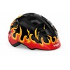 Met Salmai Šalmas MET HOORAY Juodas Flames Glossy S 52-56 cm