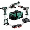 Rinkinys įrankių Metabo Rinkinys COMBO 18V BS+SSW+WBQ+BSA 2*10.0AH