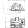 METABO grandininis pjūklas 1200W KS 55 FS 1200W 160mm korpusas
