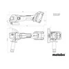 METABO.šlifuoklis KĄT.W 18 L BL 9-125 CARCASS METABOX